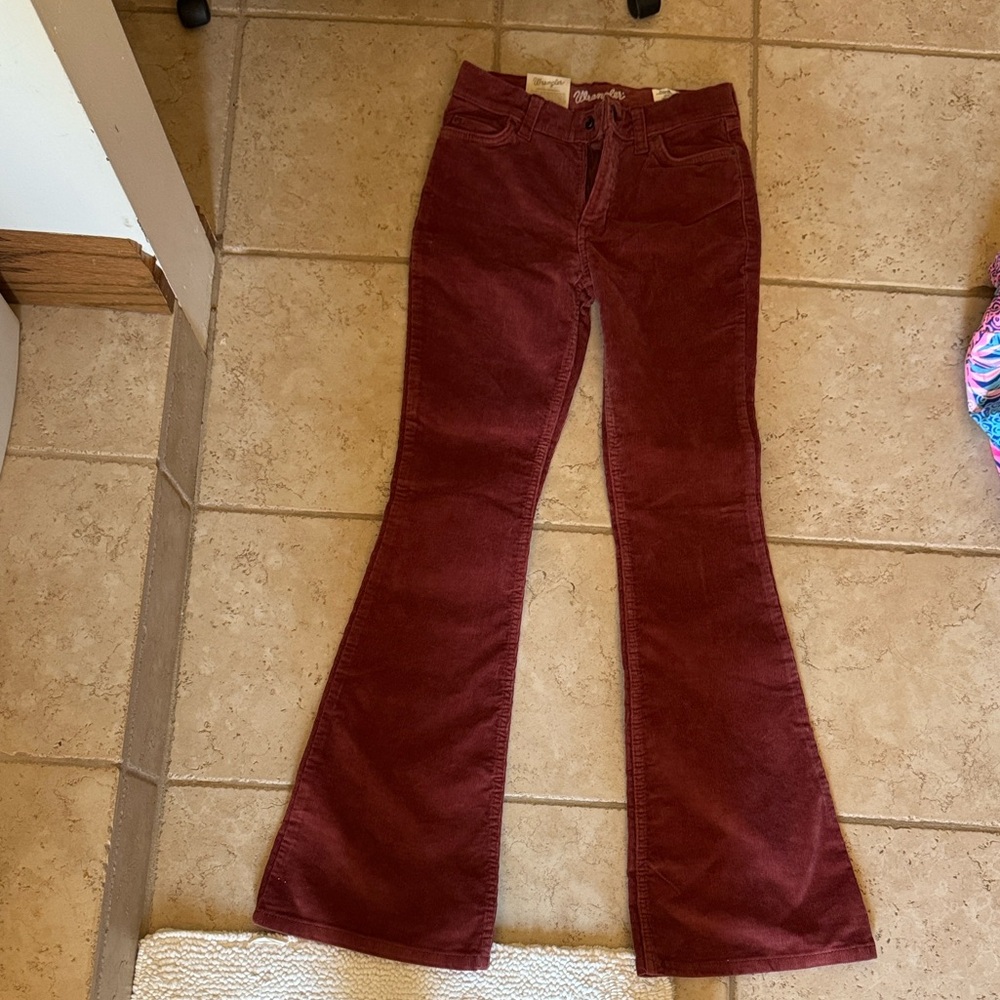 Wrangler Kids Casual Bottoms in Burgundy
